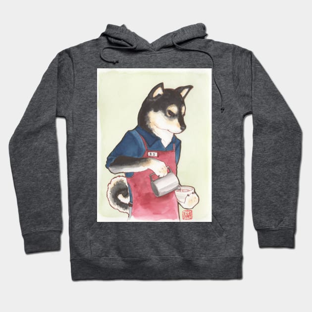 Barista Shiba Hoodie by aMIYAKOm